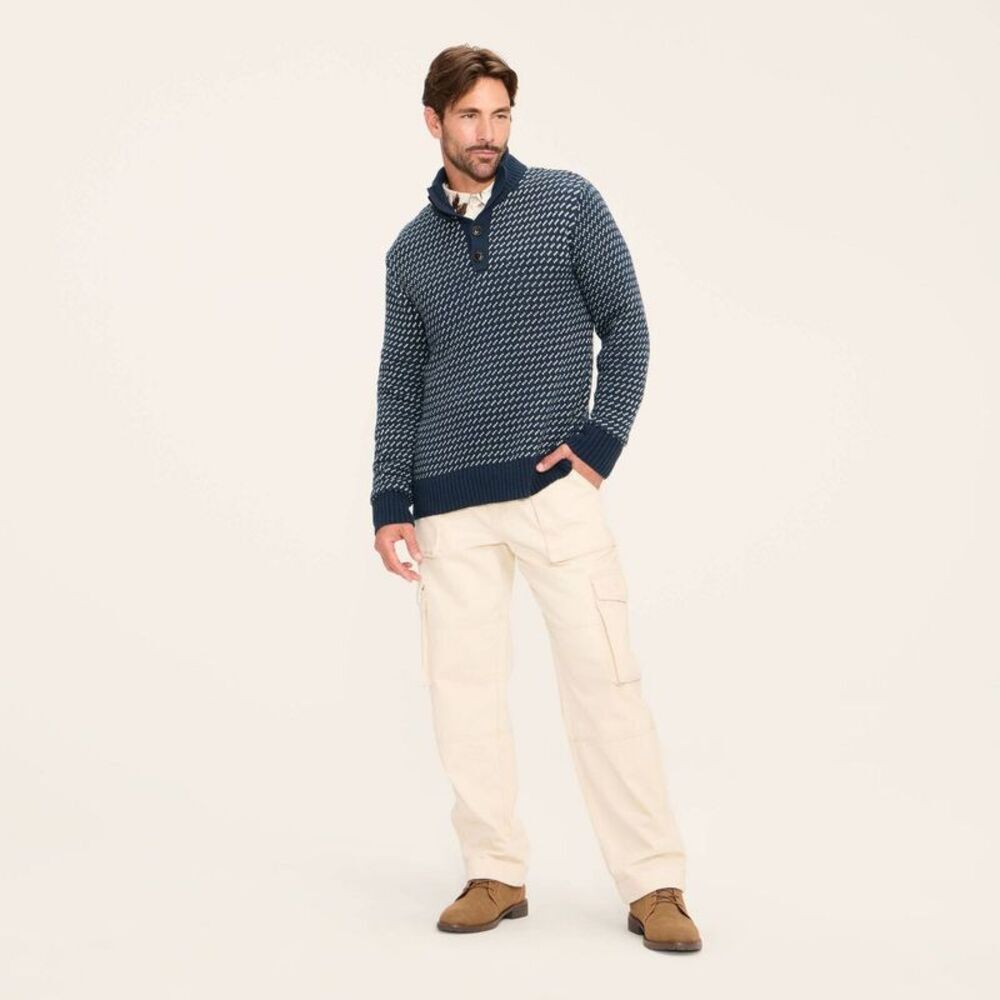 Men's Nordic Stitch Pullover Sweater - Woolrich Navy Blue XL